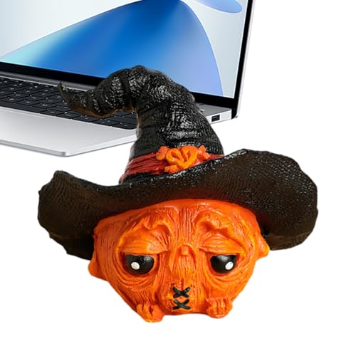 Filvczt Halloween Kürbis Skulptur Mit Hut | Dekorationsstatue aus Kunstharz mit Hut | Kompakter lustiger Deko-Schmuck für Fensterbank Schlafzimmer Schrank Wohnzimmer und Partys Filvczt Halloween Kürbis Skulptur Mit Hut | Dekorationsstatue aus Kunstharz mit Hut | Kompakter lustiger Deko-Schmuck für Fensterbank Schlafzimmer Schrank Wohnzimmer und Partys von Filvczt