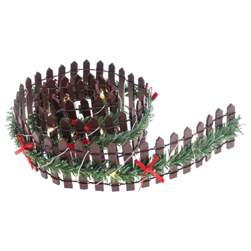 Filvczt Miniatur-Holzzaun, 89,9 cm, Holz-Barriere-Panel, Feengarten-Zaunpaneel mit LED-Licht für Weihnachtsbaum, Urlaub, Heimdekoration, Miniatur-Dorflandschaft Filvczt Miniatur-Holzzaun, 89,9 cm, Holz-Barriere-Panel, Feengarten-Zaunpaneel mit LED-Licht für Weihnachtsbaum, Urlaub, Heimdekoration, Miniatur-Dorflandschaft von Filvczt