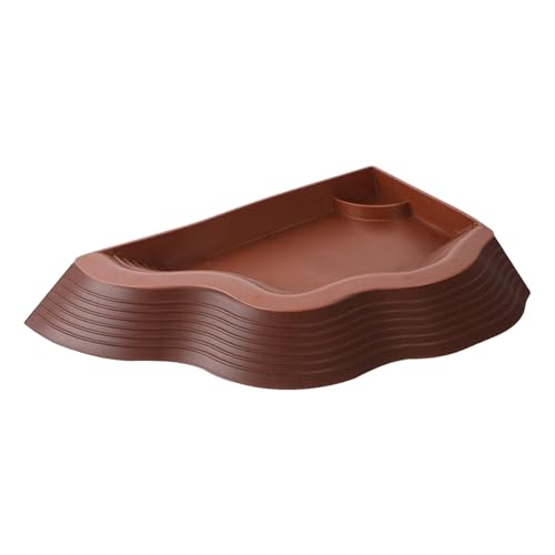 Filvczt Reptilienpool | Anti-Rutsch-Schildkröten-Futterbecken mit strukturierter Rampe – Reptilien-Badebecken, Aquarium-Dekoration für Gecko, Schlange Bartdrache von Filvczt