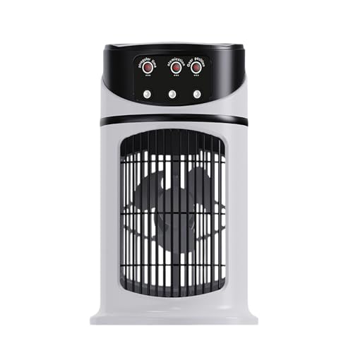 Filvczt Tragbarer Luftkühler - Luftbefeuchtender Tischventilator,3 Windgeschwindigkeiten Kühlgerät Mit LED Licht Für Schlafzimmer Büro Kinderzimmer Camping Garten Wohnung Filvczt Tragbarer Luftkühler - Luftbefeuchtender Tischventilator,3 Windgeschwindigkeiten Kühlgerät Mit LED Licht Für Schlafzimmer Büro Kinderzimmer Camping Garten Wohnung von Filvczt