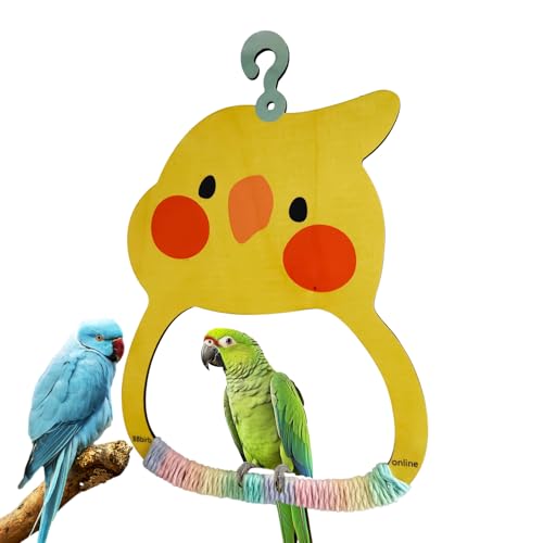 Filvczt Vogelschaukel Für Käfig | Wellensittich Käfig Vogelschaukel Spielzeug - Holz Sitz- Und Spielbereich Tierdeko Für Fensterbank Garten Balkon von Filvczt