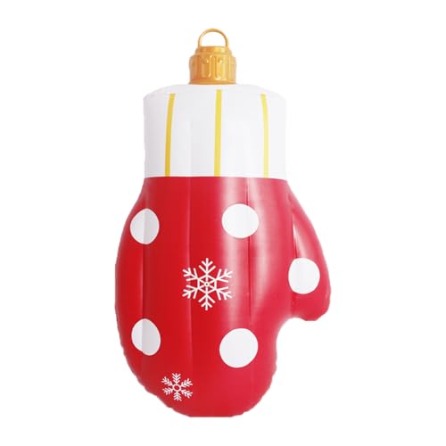 PVC Aufblasbare Weihnachtsball Mit Auffälligen Blow-up-Design, 16x16x10 Cm, Aufblasbare Weihnachtsschmuck, Riesige Urlaubsdekorationen, Leicht Zu Aufblasen Und Zu Lagern, Für Rasen, V-eranda, Terrasse von Filvczt
