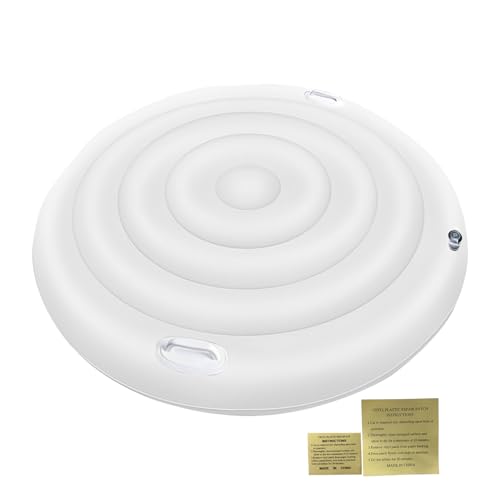 Whirlpool-Abdeckung mit Griffen, aufblasbare Whirlpool-Abdeckung, faltbare Spa-Abdeckung, mit isoliertem Design, faltbare und platzsparende Aufbewahrung, 160 cm, für Hinterhof, Garten oder Zuhause von Filvczt