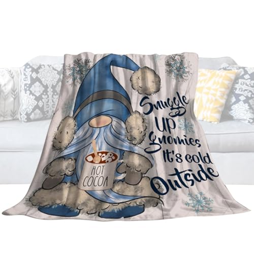 Zwergen-Flanelldecke, blaue Zwergendecke, gemütliche Weihnachtsdecke, mit weicher blauer Farbe und Zwergen-Design, 100 x 150 x 200 cm, für Wohnzimmer, Schlafzimmer, Sofa Zwergen-Flanelldecke, blaue Zwergendecke, gemütliche Weihnachtsdecke, mit weicher blauer Farbe und Zwergen-Design, 100 x 150 x 200 cm, für Wohnzimmer, Schlafzimmer, Sofa von Filvczt