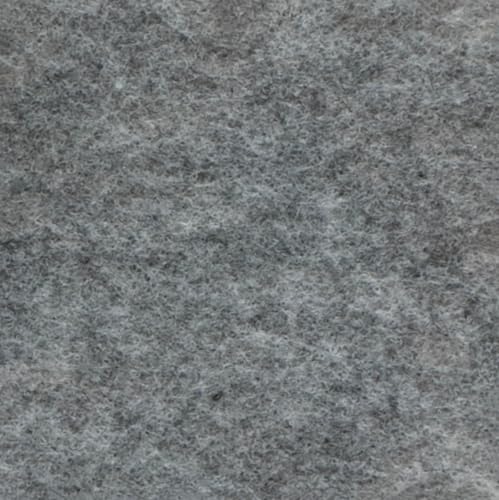 FILZ ASMUSSEN Filz Premiumfilz Nadelfilz selbstklebend dehnbar 2 mm - Meterware - (silbergrau, 2m x 1,5m) von Filz Asmussen