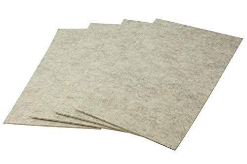 4X Filz-Kult Tischsets, beige-meliert, 90° Ecke, Tischset, Platzsets, Platzmatte, 4-5mm starker Filz, Untersetzer 30x45cm, Tischmatten von Filz-Kult.de