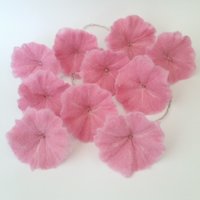 Gefilzte Blütenlichterkette Rosa von FilzEla