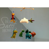 Filzmobile "Hurra, Die Dinos Kommen" Dino Mobile Junge Figur Stoff Geschenk Baby Geburt Taufe Kinderzimmer Dekoration T-Rex Filzmobile "Hurra, Die Dinos Kommen" Dino Mobile Junge Figur Stoff Geschenk Baby Geburt Taufe Kinderzimmer Dekoration T-Rex von FilzMichel