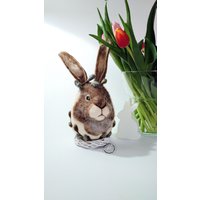 Filz Osterei Mit Osterhase Und Palmkätzchen Gefilzt, Wohn Dekoration Zu Ostern, Tischdekoration Frühling Deko Filz, Geschenkidee Ostern von Filzaccessoires