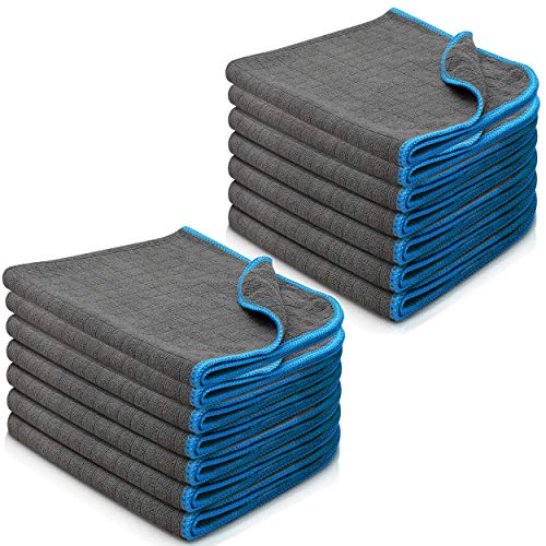 Filzada® 14x Lackschonende Mikrofasertücher mit 380 GSM - extrem saugstark und weich - lackschonende und fusselfreie Poliertücher - Zur Motorrad und Auto Pflege - Mikrofasertuch Auto in 40 x 40 cm von Filzada