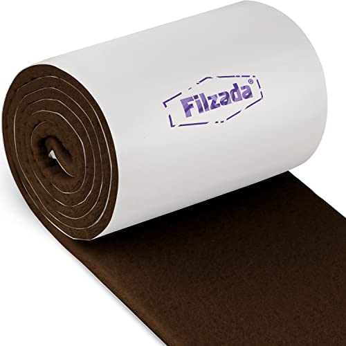 Filzada® 1x Filzgleiter Selbstklebend - Rolle (100 x 10 cm) - Braun - Profi Möbelgleiter Filz Mit Idealer Klebkraft von Filzada