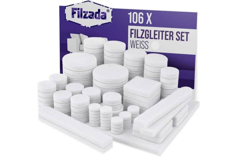 Filzada Filzgleiter Filzgleiter 106 St Selbstklebend Set Möbelgleiter Filz Rund Eckig von Filzada