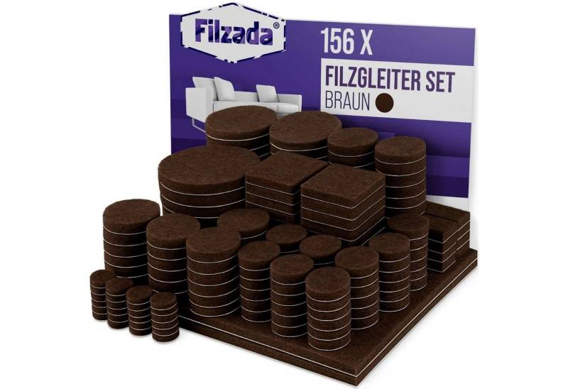 Filzada Filzgleiter Filzgleiter 156 St Selbstklebend Set Möbelgleiter Filz Rund Eckig von Filzada