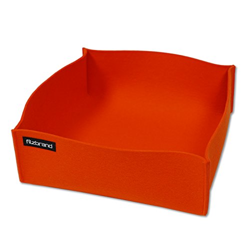 Dekoschale/Korb aus Designfilz von filzbrand, groß, orange von Filzbrand