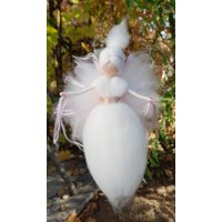 Engel Schutzengel Gefilzt Wolle Weihnachten Weiß Rosa Engel Schutzengel Gefilzt Wolle Weihnachten Weiß Rosa von Filzhimmel