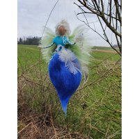 Fee Blau Türkis Gefilzt Wolle von Filzhimmel