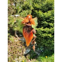 Herbstfee Jahreszeitentisch Waldorf Gefilzt Wolle Naturwesen Waldfee Geschenk Handmade von Filzhimmel