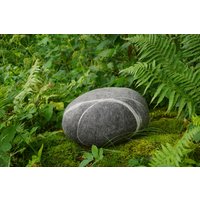 Filzstein 39 cm Grau von Filzkind