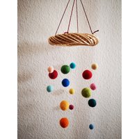 Mobile Bunte Kugeln Gefilzt von FilzkunstElfenwelt