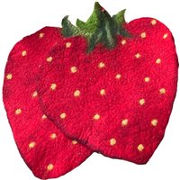 Erdbeertopflappen - Filz Erdbeertopflappen - Filz von Filzmobil