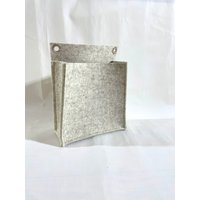 Filz-Wandtasche, Wandutensilo in Hellgrau Groß von Filzschnitt