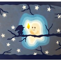 Waldorf Fensterbild Transparent Herbst Halloween Kleines Gespenst Mit Kerze Oder...gespräch Unter Elementarwesen Waldorf Fensterbild Transparent Herbst Halloween Kleines Gespenst Mit Kerze Oder...gespräch Unter Elementarwesen von Filztierallerlei