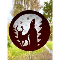 Waldorf Fensterbild Transparent Winter Weihnachten Advent St. Nikolaus von Filztierallerlei