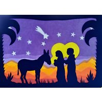 Waldorf Fensterbild Transparent Winter Weihnachten Jahreszeitentisch von Filztierallerlei