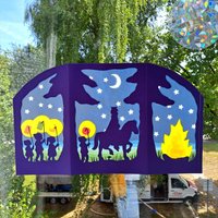 Waldorf Fensterbild Transparent Xxl Herbst St.martin Laternenumzug Aufsteller von Filztierallerlei