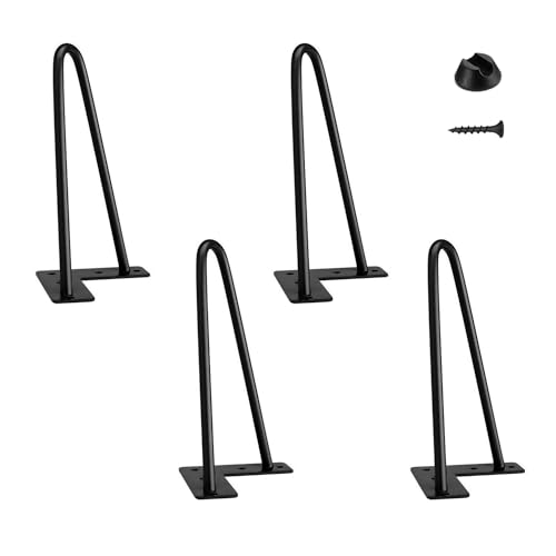 Haarnadel Tischbein 4x Hairpin Leg Möbelbein Haarnadelbeine aus Metall Tischzubehör DIY für Esstisch Couchtisch Schreibtisch von Fimghsoo