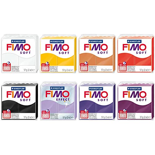 FIMO Soft & Effect Modelliermasse, Polymerofen, 57 g, 8 Stück, The Anemone Collection FIMO Soft & Effect Modelliermasse, Polymerofen, 57 g, 8 Stück, The Anemone Collection von Fimo