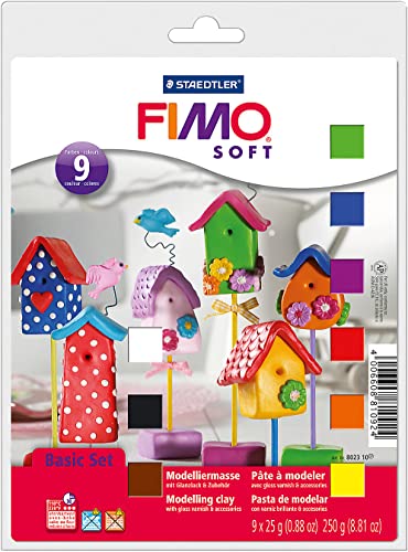 Staedtler© Modelliermasse FIMO© soft Basis-Set, 170 x 230 x 20 mm, 9 x von Fimo