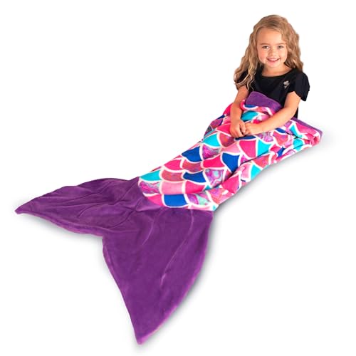 Fin Fun Meerjungfrau Decke für Mädchen und Damen - Kuscheldecke zum reinschlüpfen für Meerjungfrauen Fans - erhältlich in 60 x 130 cm und 70 x 170 cm Fin Fun Meerjungfrau Decke für Mädchen und Damen - Kuscheldecke zum reinschlüpfen für Meerjungfrauen Fans - erhältlich in 60 x 130 cm und 70 x 170 cm von Fin Fun