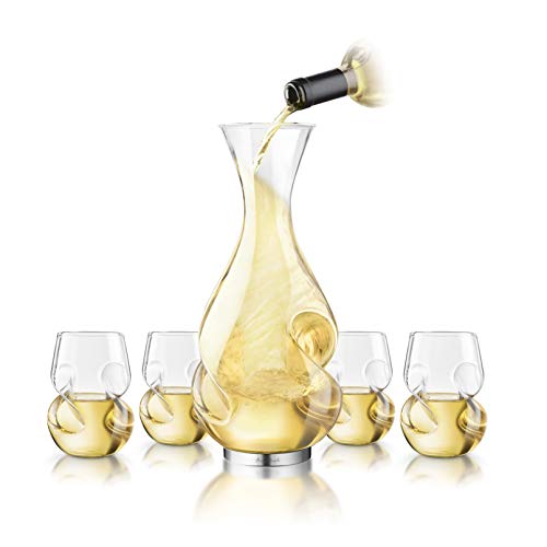 Final Touch Conundrum White Wine Drinking Set Conundrum Decanter Weinbelüfter und Dekanter 750ml White Conundrum Weißweingläser Wine Glasses 266ml - Exklusives Geschenkset von Final Touch