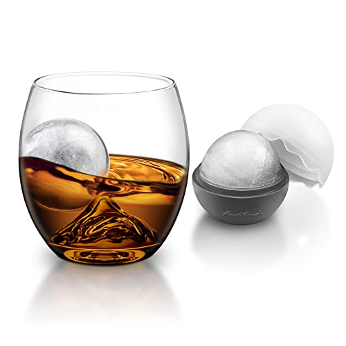 On the Rocks Glas- und Eiskugelform | Neuheit Whiskey Tumbler, Scotch Rocks Glas von Final Touch