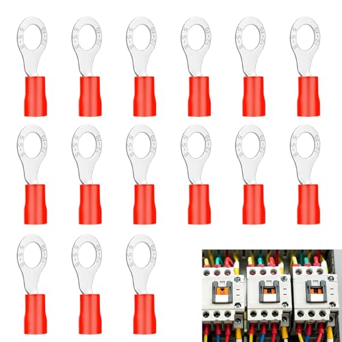 15 Stück Ringkabelschuhe,4,0-6,0 mm² Rot Loch-Ø M8 PVC weiblicher Steckverbinder,Teillisoliert PVC RV Kabel-Verbinder aus Kupfer verzinnt,Kabelverbinder,Ringkabelschuhe Set 15 Stück Ringkabelschuhe,4,0-6,0 mm² Rot Loch-Ø M8 PVC weiblicher Steckverbinder,Teillisoliert PVC RV Kabel-Verbinder aus Kupfer verzinnt,Kabelverbinder,Ringkabelschuhe Set von FinalCool