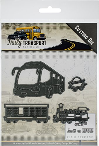 Find It Trading Amy Design Stanz- und Prägeschablone ADD10131 Daily Transport - Public Transport (Verkehr im Alltag - Öffentlicher Verkehr) von Find It Trading