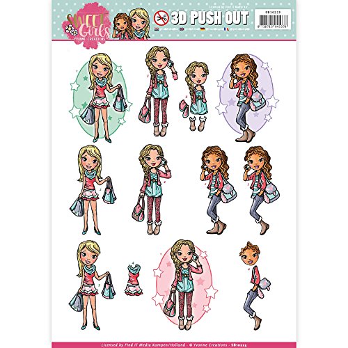 My World Sweet Girls 3D-Uitdrukvel Push-Out Yvonne Creations von Find It Trading