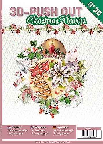 3D-Stanzbogenbuch "Christmas Flowers" von Find it