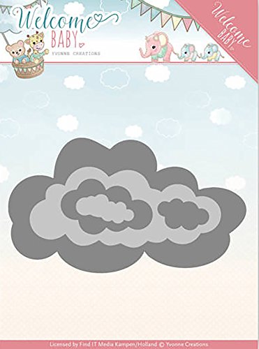 Stanzschablone Wolken 5 Stück 11x6cm Metall von Find It