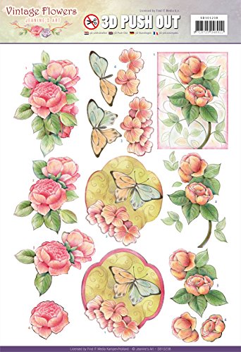 Nr. 1 Sweetheart Vintage - Vintage Flowers 3D-Push-Out Jeanine's Art von Find It