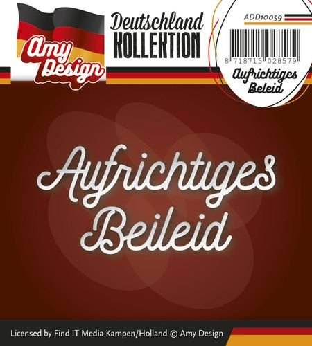 Stanzschablone - Amy Design -Text Deutsch- Aufrichtiges Beleid Stanzschablone - Amy Design -Text Deutsch- Aufrichtiges Beleid von Precious Marieke