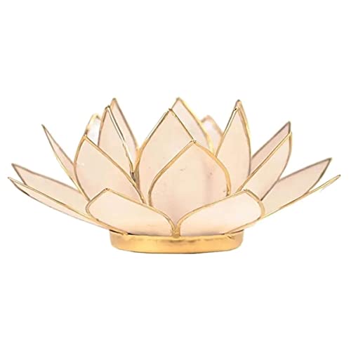 Find Something Different Lotus-Teelichthalter, Capiz-Muschel – Natur von Find Something Different