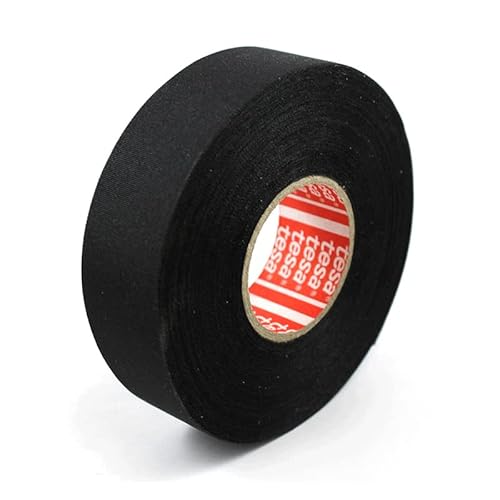 tesa Kabelbaumband aus PET-Gewebe [flammhemmend] (51036): 3/8 in. x 27.3 yds. (Schwarz) von FindTape