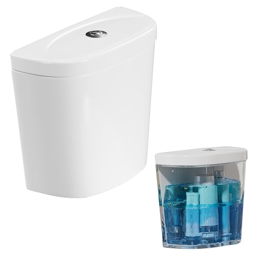 WC Spülkasten, WC-Tank WC Schüssel Dual Flush Toiletten vorinstallieren Wasser passt, Stand WC mit Spülkasten komplett, WC mit schließendem WC-Sitz von Findepot