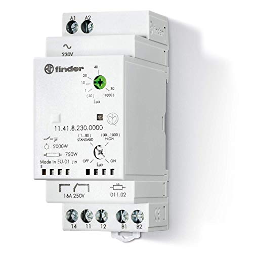 Finder 114182300000PAS Dämmerungsschalter, mit Wechsler, 16 A, 230 VAC Finder 114182300000PAS Dämmerungsschalter, mit Wechsler, 16 A, 230 VAC von Finder