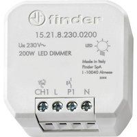 Finder 15.21.8.230.0200 Unterputz Dimmer Geeignet für Leuchtmittel: LED-Lampe Hellgrau von Finder