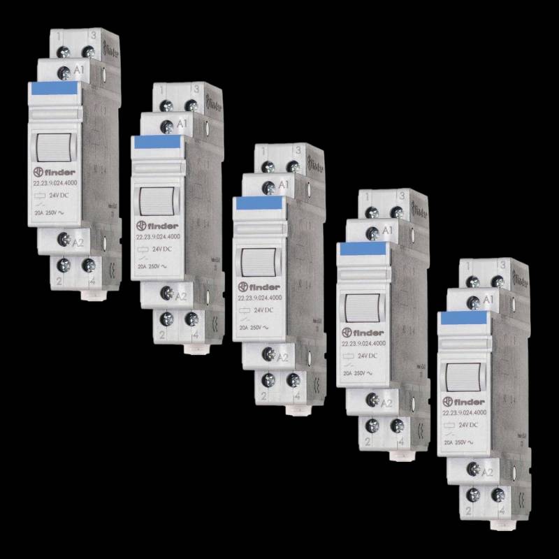 Finder 22.23.9.024.4000 Industrierelais Nennspannung 24 V/Dc 5 Stück B-Ware von Finder