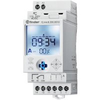 Finder - Zeitschaltuhr für Hutschiene Betriebsspannung: 230 v/dc, 230 v/ac 12.A4.8.230.0010 1 Wechsler von Finder