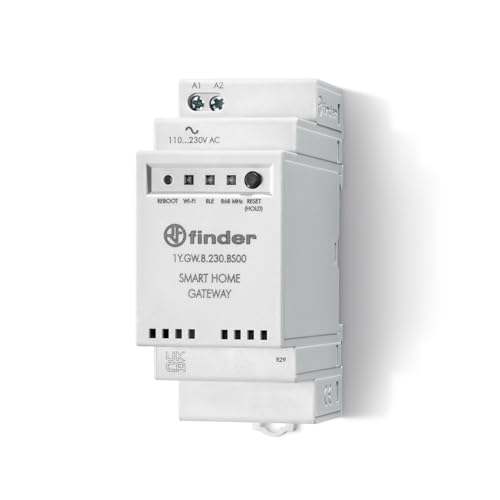 Finder Modulares Gateway 230 V Typ 1Y.GW. Zur Fernsteuerung Ihrer YESLY-Anlage und Ihrer BLISS-Geräte überall auf der Welt. Steuerbar mit Finder YOU App und Sprachassistenten von Finder